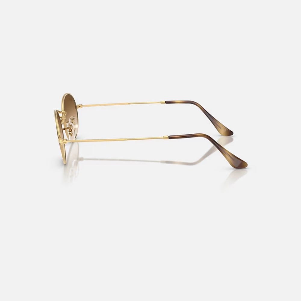 Ray-Ban Gold and Brown Oval Sunglasses - Picture 6 of 13